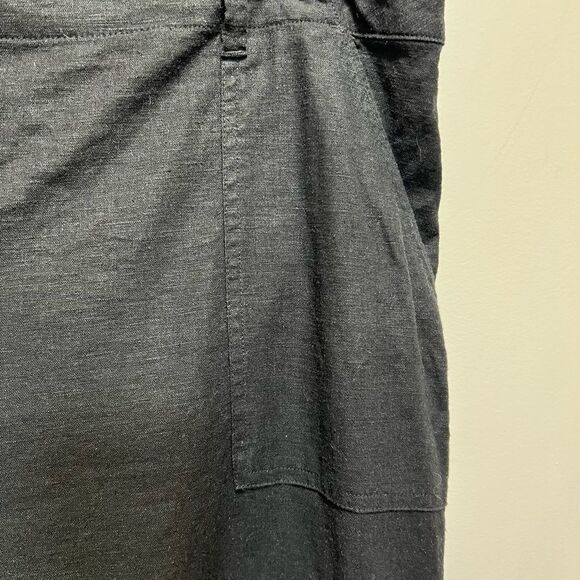 𝅺REITMAN’S Black Linen Capris Size 20 Petite - Picture 3 of 8